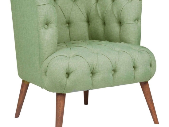 Πολυθρόνα West Monroe 558ZEN1179 75x80x76cm Green Polyester,Ξύλο