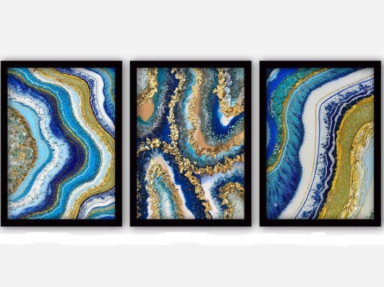 Πίνακας (Σετ 3Τμχ) 364LUL1262 35x45cm Multi Wallity Κάθετοι Πλαστικό,Mdf