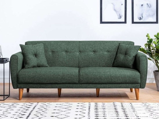 Καναπές - Κρεβάτι Τριθέσιος Aria 867UNQ1361 205x80x85cm Green