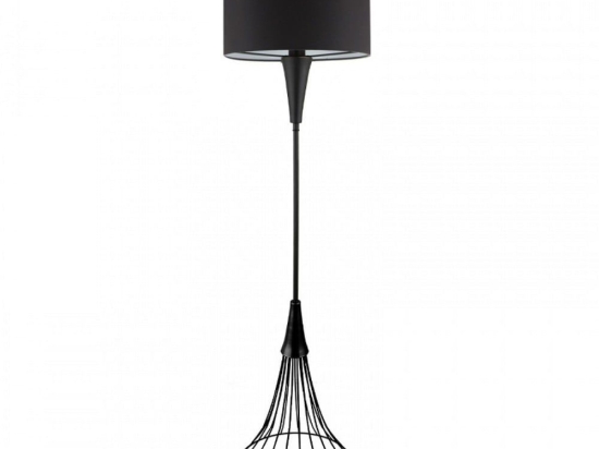 Φωτιστικό Δαπέδου Olde 216731 E27 33x33x127cm Black Megapap Μέταλλο,Ύφασμα