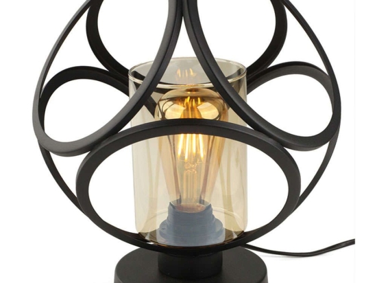 Φωτιστικό Επιτραπέζιο Silvia 0216734 20x20x25cm 1xE27 60W Black Megapap Μέταλλο