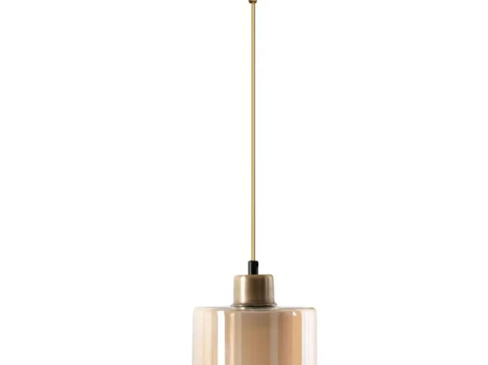 Φωτιστικό Οροφής Oriana 0124876 14x14x70cm 1xE27 60W Gold Megapap Μέταλλο,Γυαλί