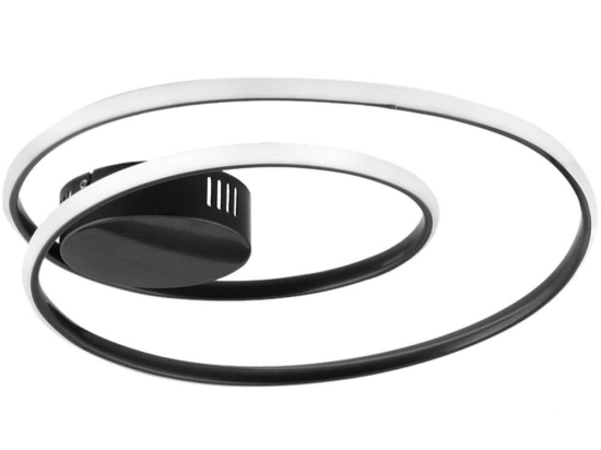Φωτιστικό Οροφής - Πλαφονιέρα Hermann 0189440 44x44x7cm Led 55W 4000Κ Black Megapap Μέταλλο