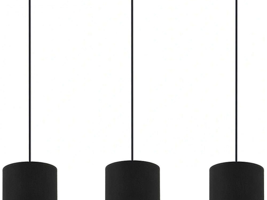 Φωτιστικό Οροφής - Ράγα Morris 0207397 55x15x70cm 3xE27 60W Black Megapap Μέταλλο,Ύφασμα