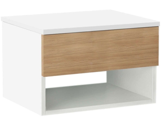 Κομοδίνο Bianca 0211731 40x30x23cm White-Oak