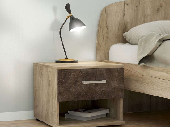Κομοδίνο Renato 0208242 44x35x43cm Grey Oak