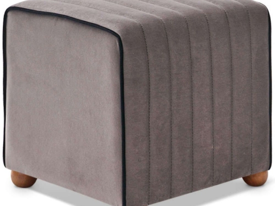 Σκαμπό Mona 0213648 40x40x40cm Grey-Black