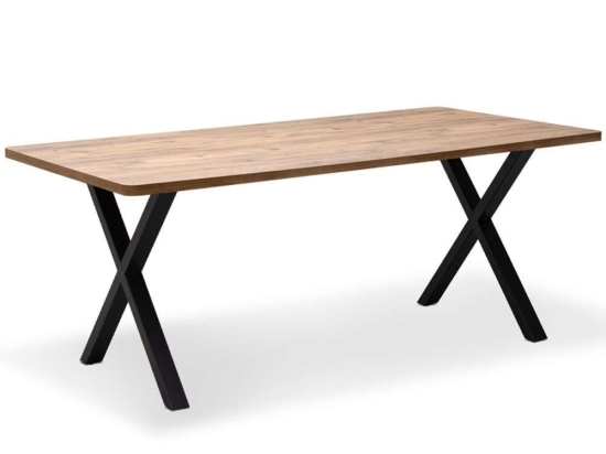 Τραπέζι Jeremy 0212174 160x80x75cm Natural-Black Mdf,Μέταλλο