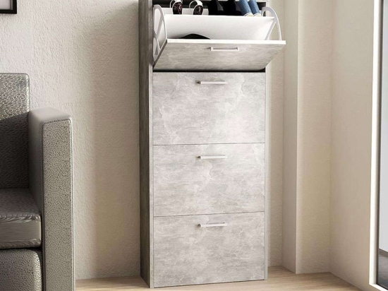 Παπουτσοθήκη Gino 0204658 59x25x140cm Grey Μελαμίνη