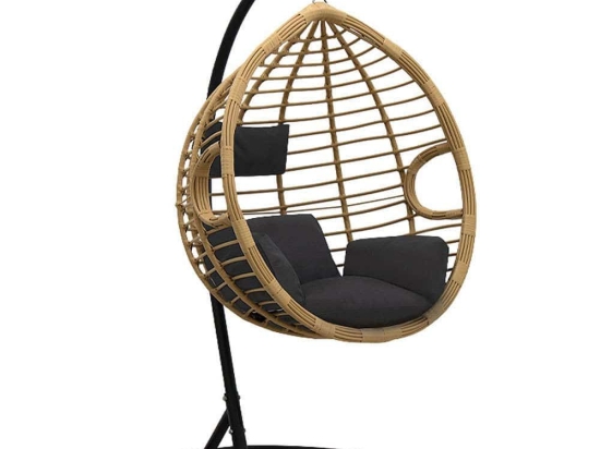 Πολυθρόνα Κρεμαστή Veronica 0188872 108x75x195cm Natural-Black