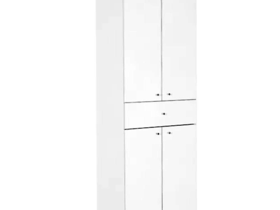 Ντουλάπα Diamond 0080409 60x38x187cm White Δίφυλλη