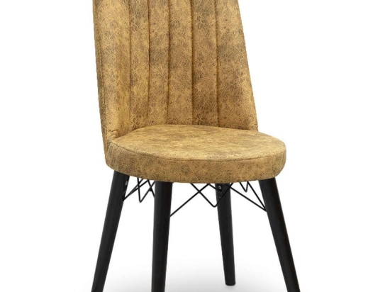 Καρέκλα Τραπεζαρίας Alegra 0230210 46x44x91cm Mustard-Black
