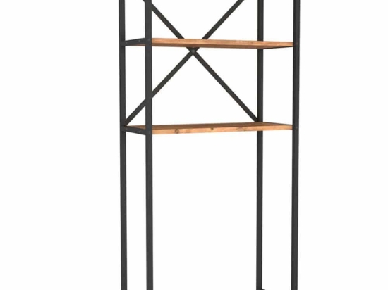 Έπιπλο Πλυντηρίου Mindy 0212627 66x34x160cm Black-Oak Μελαμίνη,Μέταλλο