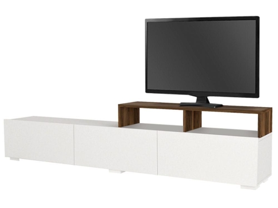 Έπιπλο Τηλεόρασης Elite 0228133 210x30x49,8cm White-Walnut