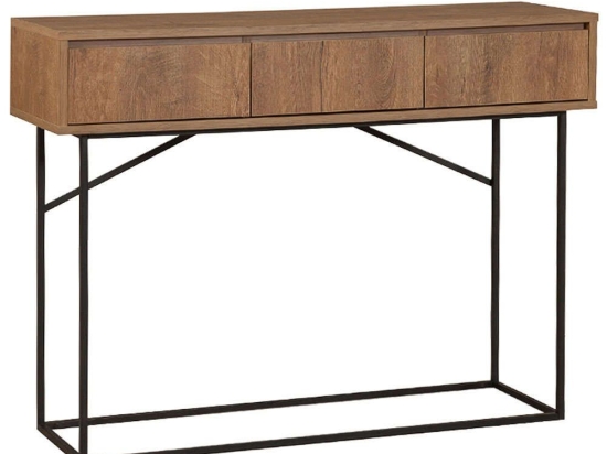 Κονσόλα Amedeo 0234393 120x36x90cm Walnut Μελαμίνη,Μέταλλο