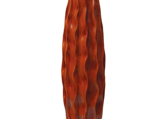 Βάζο Σγουρό 15-00-21301-55 Φ17x57cm Brown Marhome Κεραμικό