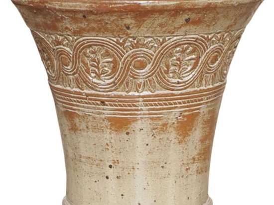 Κασπώ Πήλινο 06-00-21274-M Φ47x43cm Ecru-Terracotta Marhome Πηλός