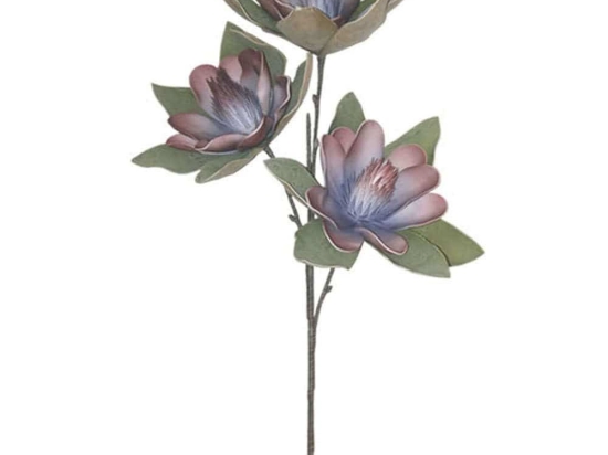 Τεχνητό Λουλούδι Μανόλια 00-00-6124-5 35x85cm Blue-Brown Marhome Foam