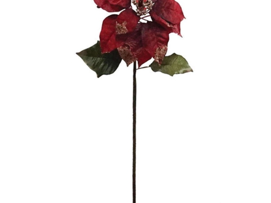 Λουλούδι - Κλαδί Αλεξανδρινό 99-00-17907 75cm Red Marhome