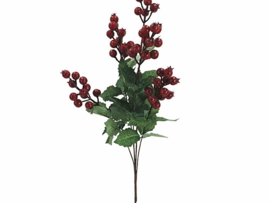 Λουλούδι - Κλαδί Γκι 99-00-18016 70cm Red-Green Marhome