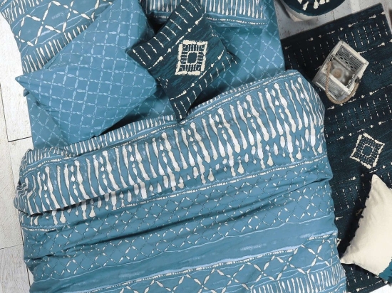 Κουβερλί Batik Blue Nef-Nef Υπέρδιπλo 250x240cm 100% Βαμβάκι