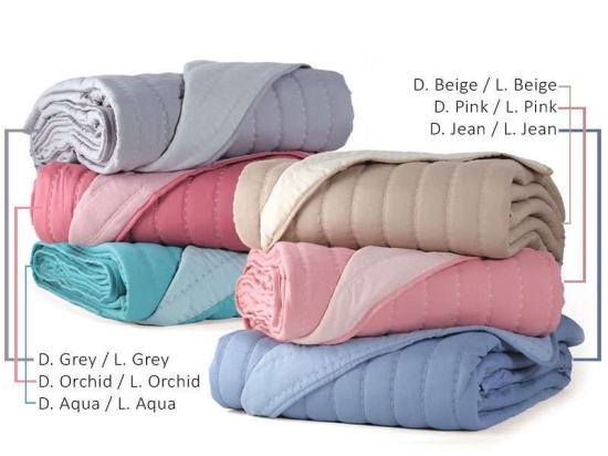 Κουβερλί Bicolor-19 Aqua Nef-Nef Υπέρδιπλo 220x240cm Microfiber