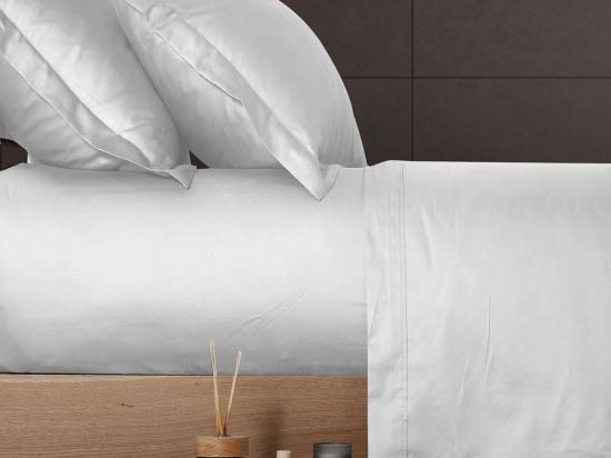 Σεντόνι Elements White Nef Nef King Size 280x270cm Χωρίς Λάστιχο 100% Βαμβάκι