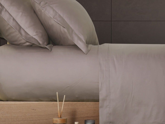 Σεντόνι Elements Με Λάστιχο Grey Nef-Nef King Size 180x235cm 100% Βαμβακοσατέν