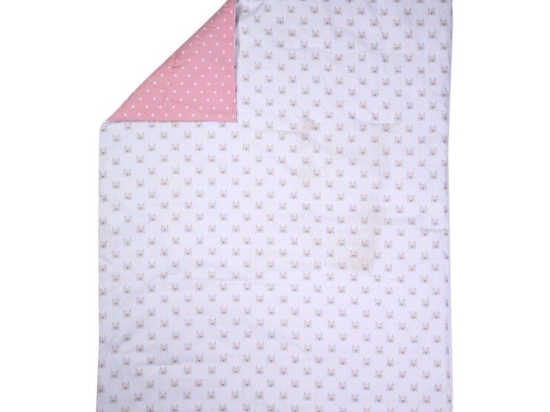 Κουβερλί Βρεφικό Cat White-Pink Nef-Nef 110x140cm Πολυέστερ