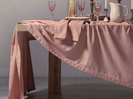 Τραπεζομάντηλο Cotton-Linen English Rose Nef-Nef 150Χ300 Βαμβάκι-Λινό