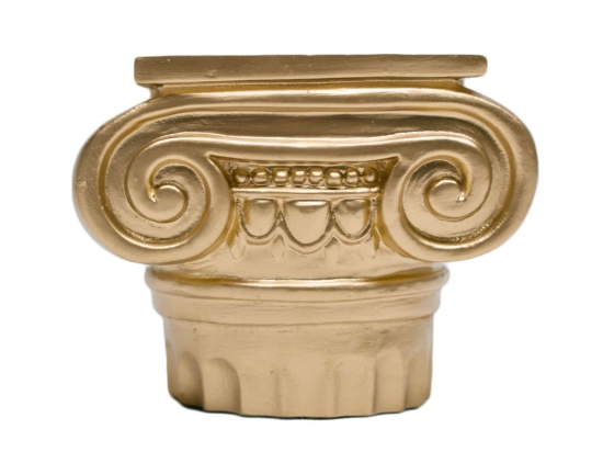 Κηροπήγιο Atlas S351150GO 9,5x12x9cm Atlas Gold Sophia Κεραμικό