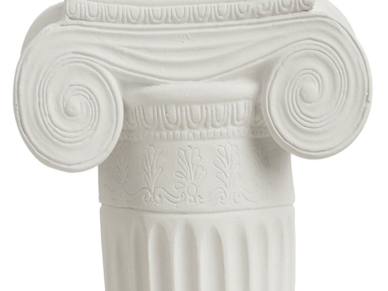 Κηροπήγιο Atlas S351150W 9,5x12x9cm Atlas White Sophia Κεραμικό