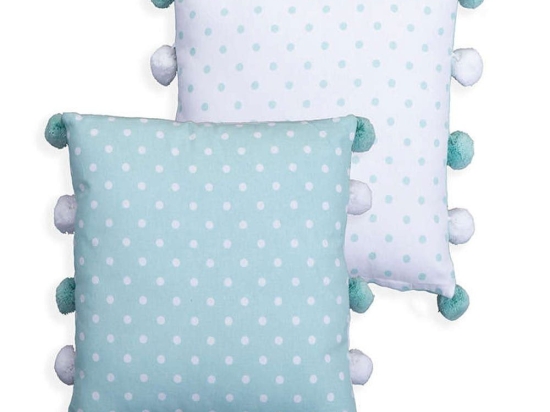 Μαξιλάρι Διακοσμητικό (Με Γέμιση) Deco Time Aqua Nef-Nef 35Χ35 Βαμβάκι-Πολυέστερ