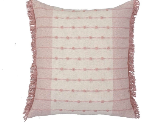 Μαξιλάρι Διακοσμητικό (Με Γέμιση) Yorker Pink Nef-Nef 50Χ50 50x50cm Βαμβάκι-Πολυέστερ