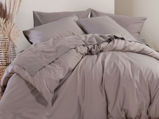 Παπλωματοθήκη Basic-22 Mocca Nef-Nef Υπέρδιπλo 230x240cm 100% Βαμβάκι
