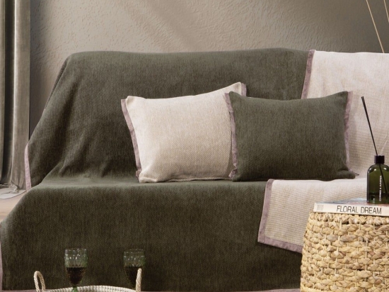 Ριχτάρι New Tanger Green-Ecru Nef-Nef Πολυθρόνα 180x180cm Ακρυλικό-Πολυέστερ
