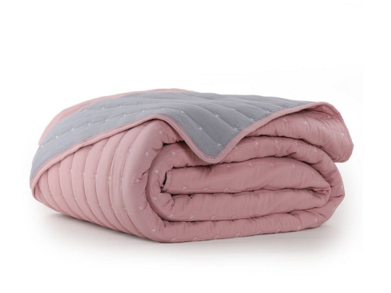 Κουβερλί Bicolor-22 Pink-Grey Nef-Nef Μονό 160x220cm Microfiber-Polyester