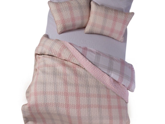 Κουβερλί Bradford Pink Nef-Nef Υπέρδιπλo 240x220cm Microfiber-Polyester