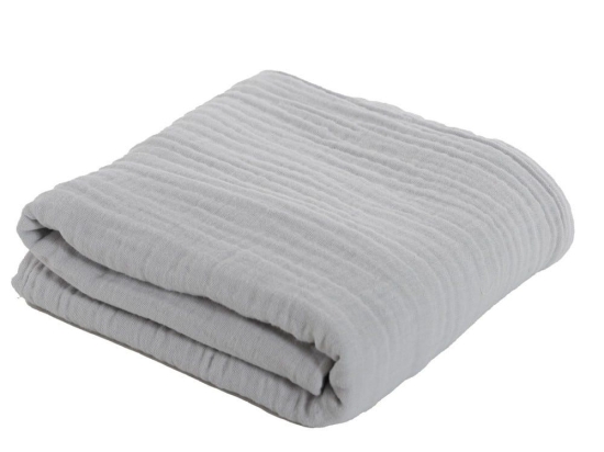 Κουβέρτα Βρεφική Whisper Grey Nef-Nef Αγκαλιάς 80x110cm 100% Βαμβάκι