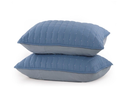 Μαξιλαροθήκες Bicolor-22 (Σετ 2τμχ) Blue-Grey Nef-Nef 52X72 Microfiber-Polyester