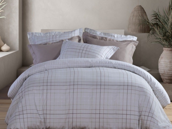 Παπλωματοθήκη Roderick (Σετ 3τμχ) Grey Nef-Nef Υπέρδιπλο 240x230cm 100% Βαμβακοσατέν