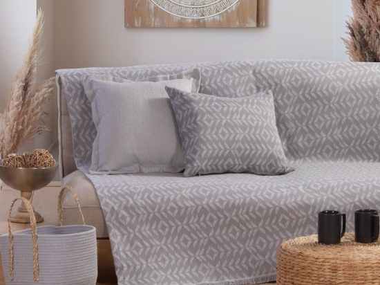 Ριχτάρι Lennox Grey Nef-Nef Πολυθρόνα 170x180cm Βαμβάκι-Πολυέστερ