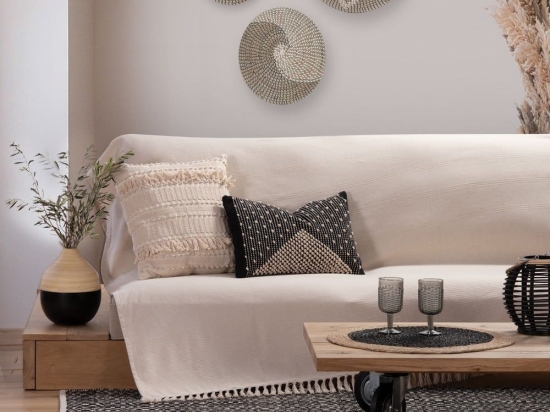 Ριχτάρι Fargo Natural Nef-Nef Διθέσιο 180x250cm 100% Βαμβάκι