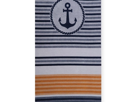 Πετσέτα Θαλάσσης Captain Black-Yellow Nef-Nef Θαλάσσης 100% Cotton