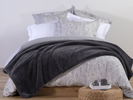 Κουβέρτα Warmer Rabbit Fur Grey Nef-Nef Υπέρδιπλo 240x220cm Πολυέστερ