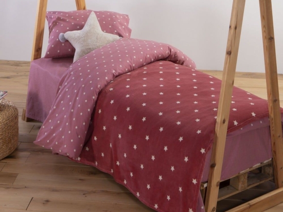 Κουβέρτα Παιδική Fleece Precious Pink Nef-Nef Μονό 160x220cm Πολυέστερ