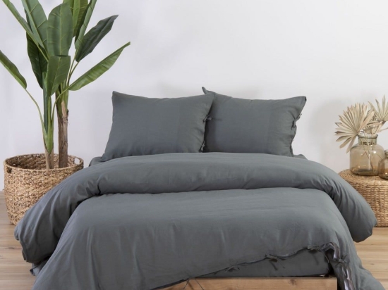 Παπλωματοθήκη Cotton-Linen Green Nef-Nef Μονό 160x220cm Βαμβάκι-Λινό