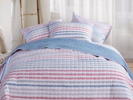 Κουβερλί Miles Aqua Nef-Nef Υπέρδιπλo 240x220cm Microfiber-Polyester
