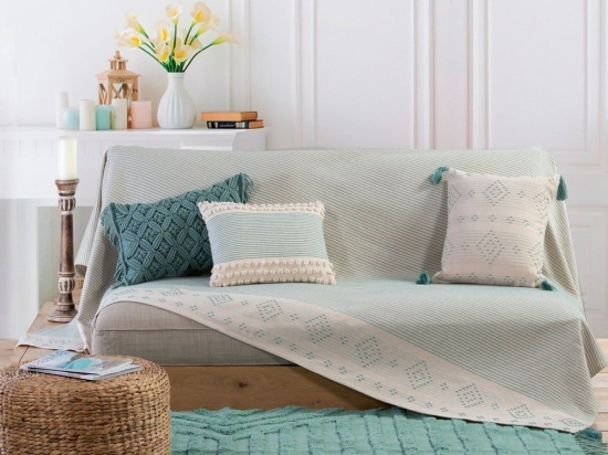 Ριχτάρι Value Mint Nef-Nef Τριθέσιο 180x300cm 100% Βαμβάκι