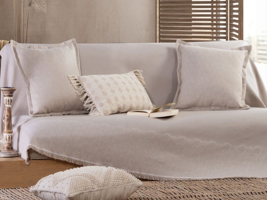 Ριχτάρι Maximus Beige Nef-Nef Τριθέσιο 170x300cm Βαμβάκι-Πολυέστερ